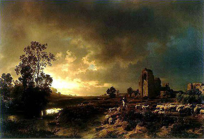evening in the campagna